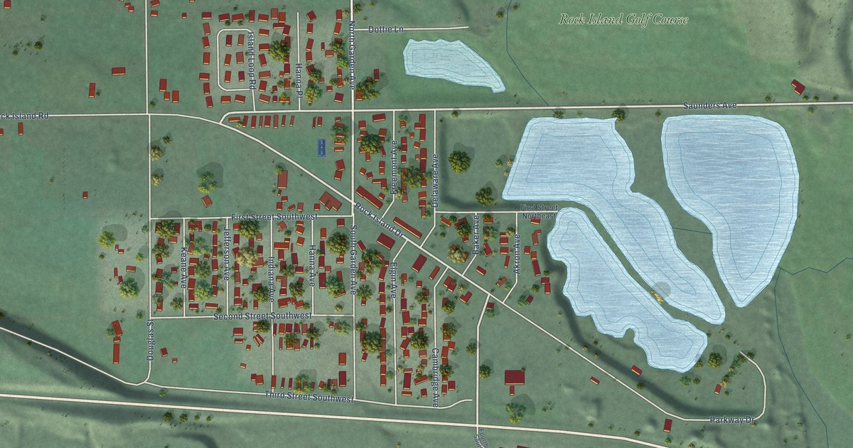 Map of Rock Island, Washington in 2026