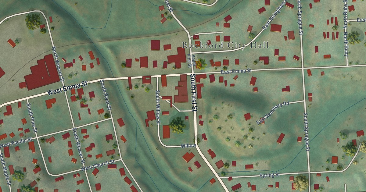Map of Rockford, Washington in 2026