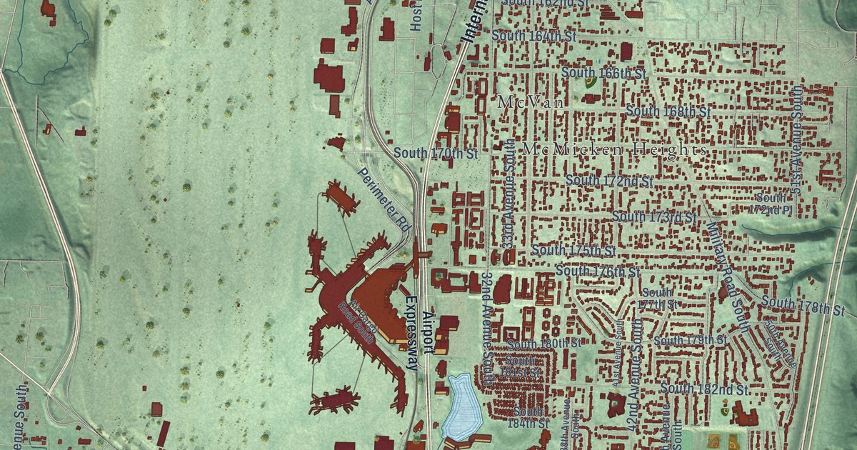 Map of SeaTac, Washington in 2026
