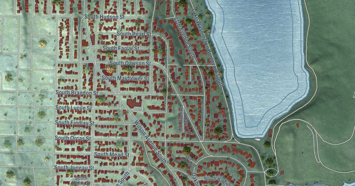 Detailed Map of Seward Park, Washington