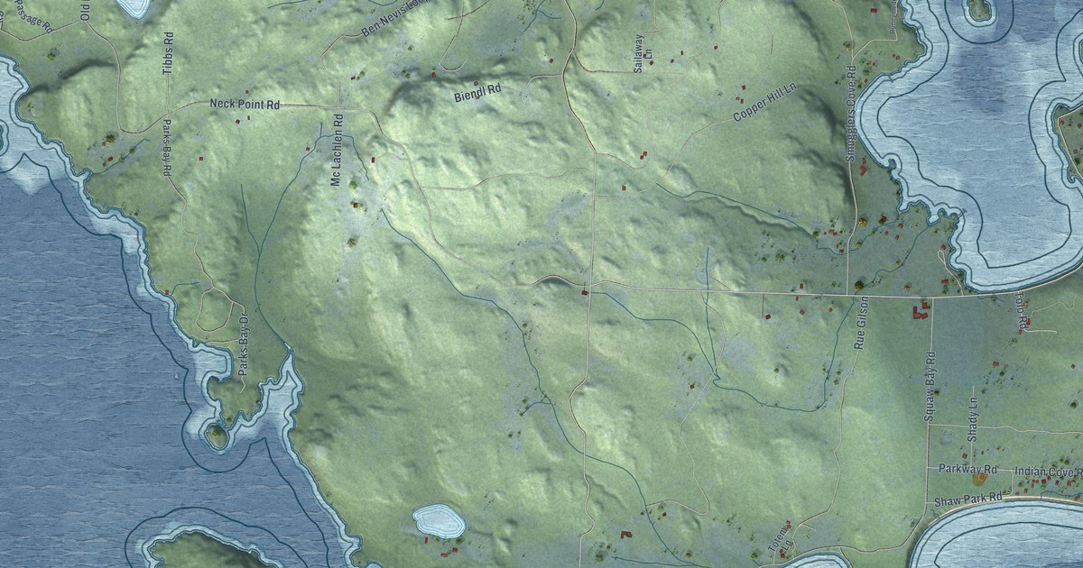 Detailed Map of Shaw Island, Washington