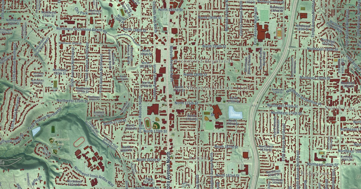 Map of Shoreline, Washington in 2026