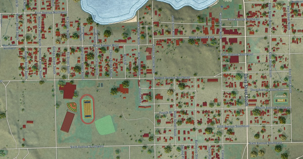 Map of Soap Lake, Washington in 2026