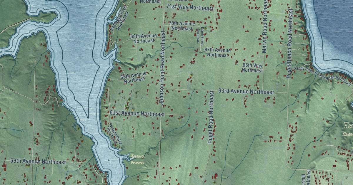 Detailed Map of South Bay, Washington