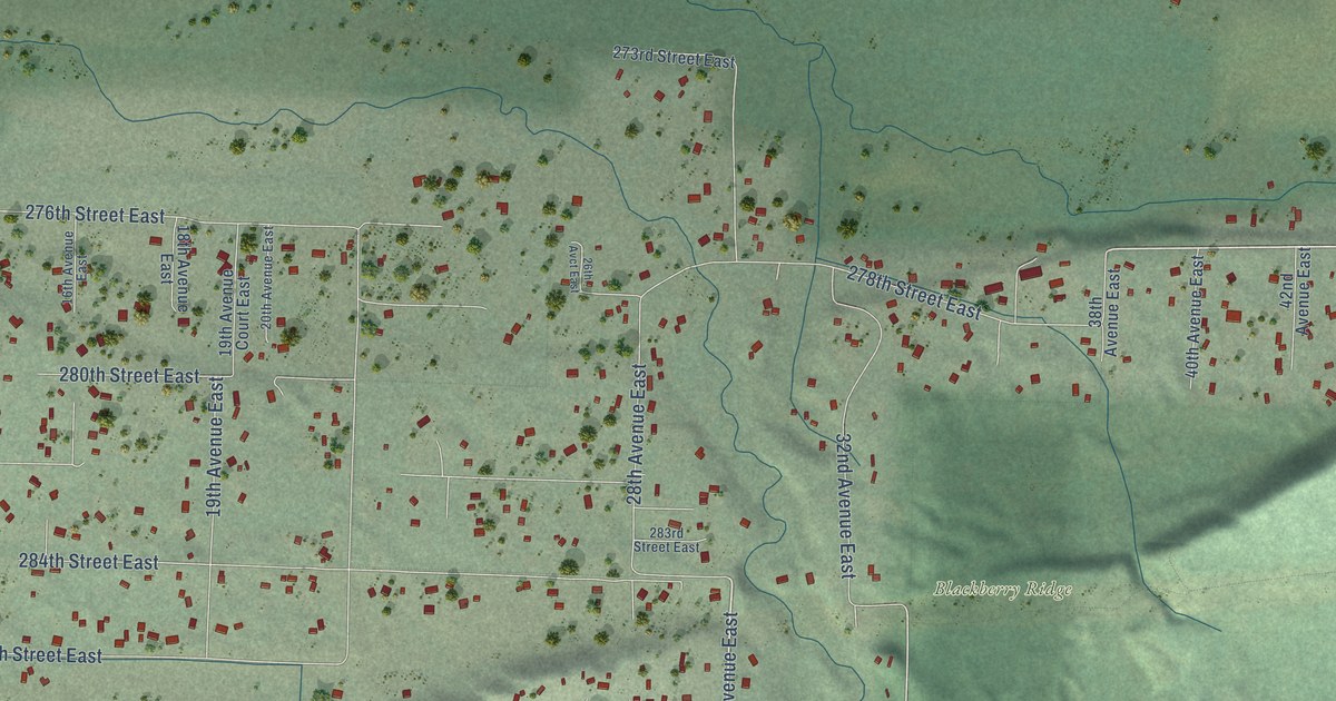 Map of South Creek, Washington in 2026