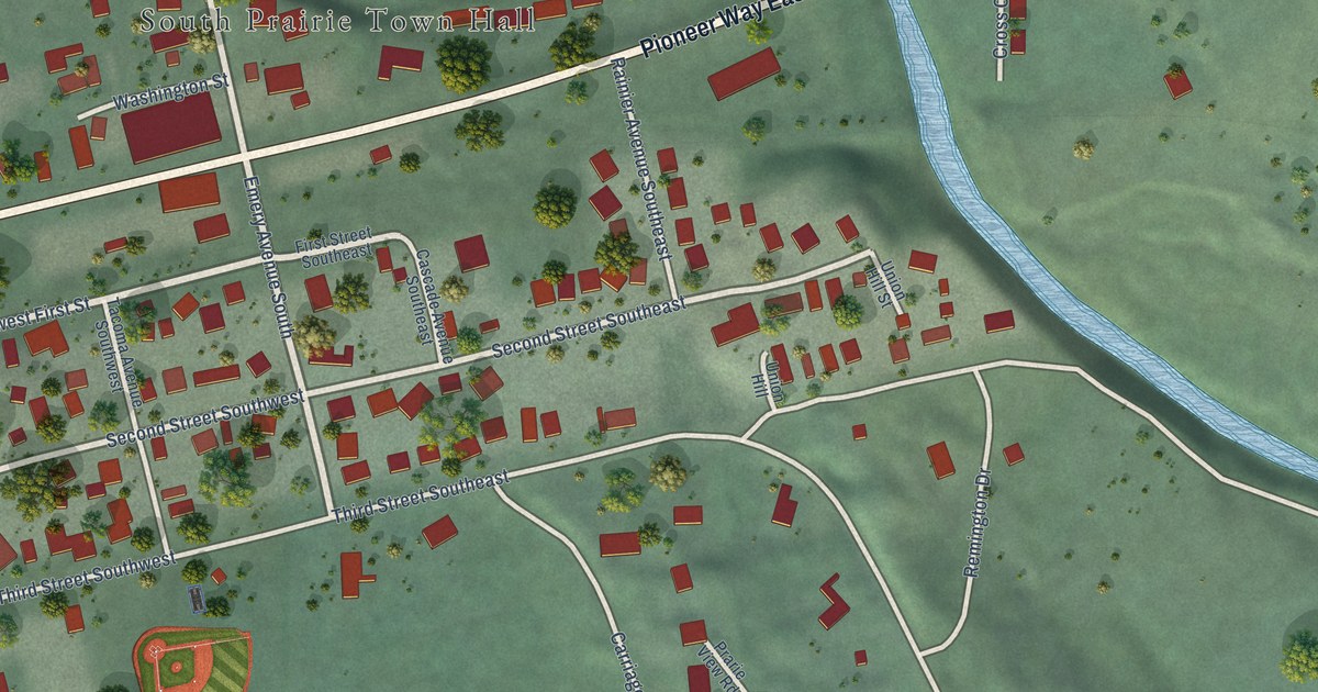 Map of South Prairie, Washington in 2026