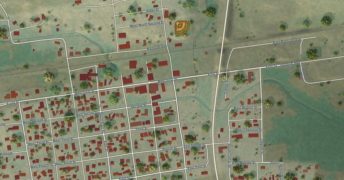 Map of Sprague, Washington in 2026