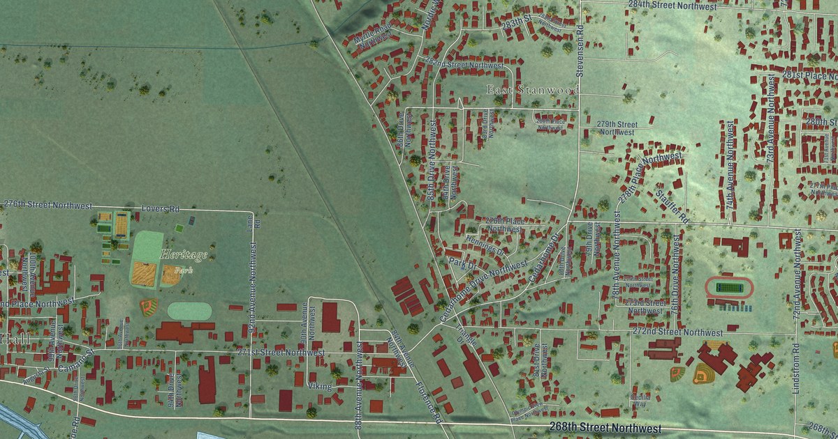 Map of Stanwood, Washington in 2026