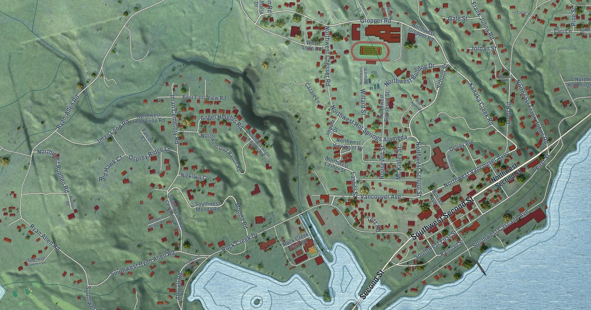 Map of Stevenson, Washington in 2026