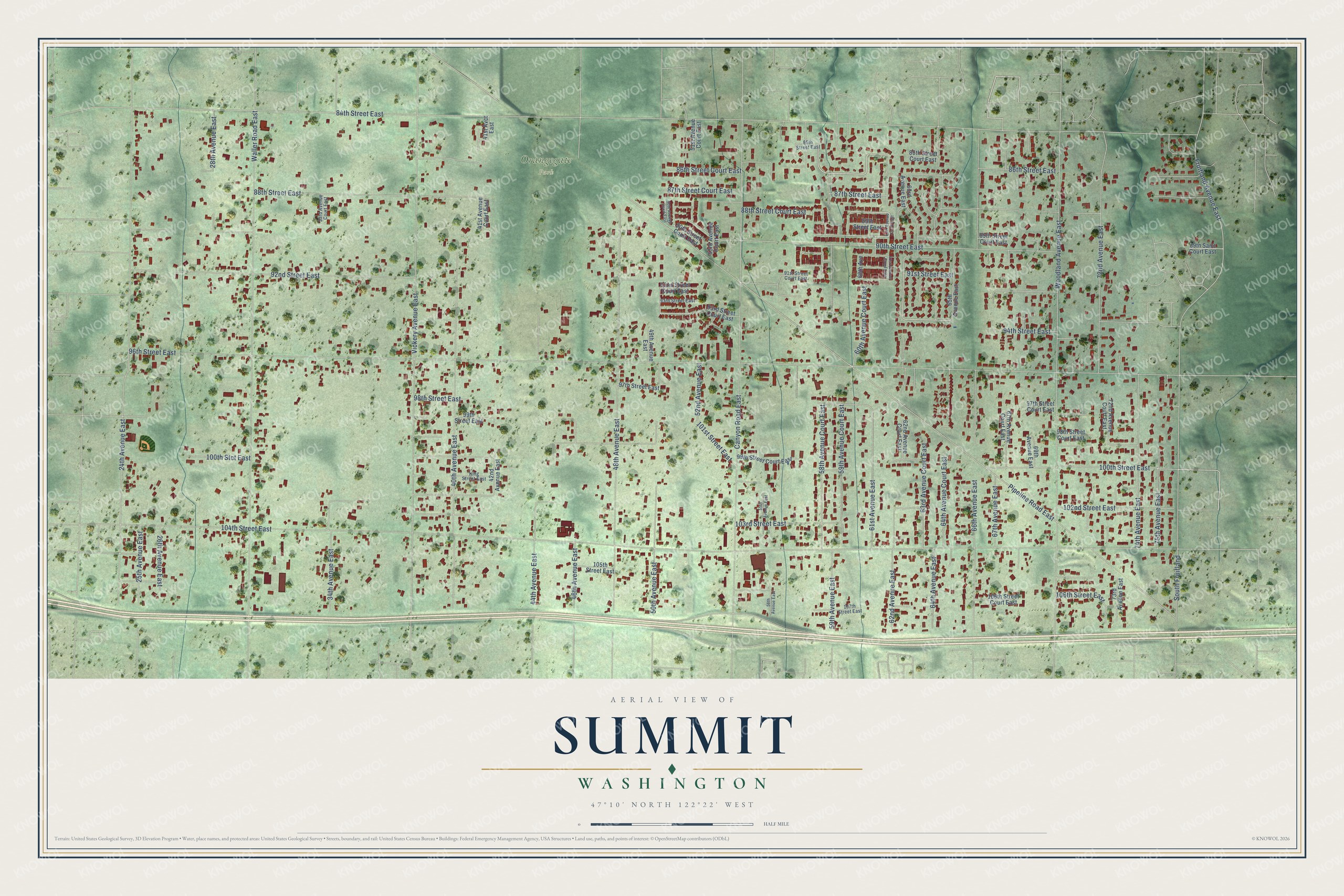 Watermarked full-map preview of Summit, Washington