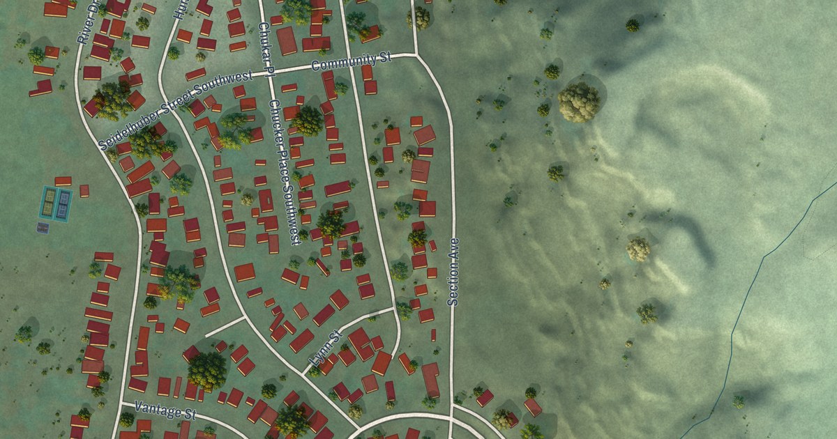 Map of Sunland Estates, Washington in 2026