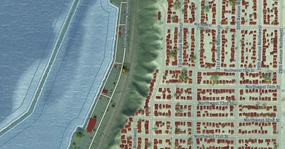 Close-up of streets and buildings in Sunset Hill, Washington
