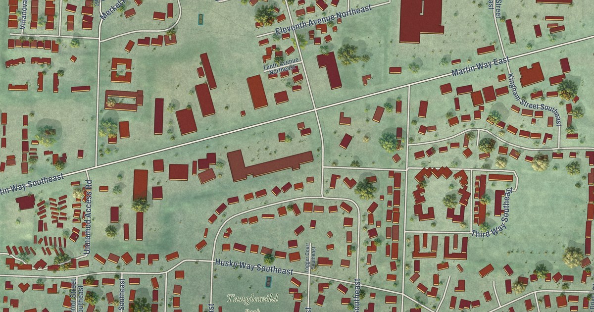 Map of Tanglewilde, Washington in 2026