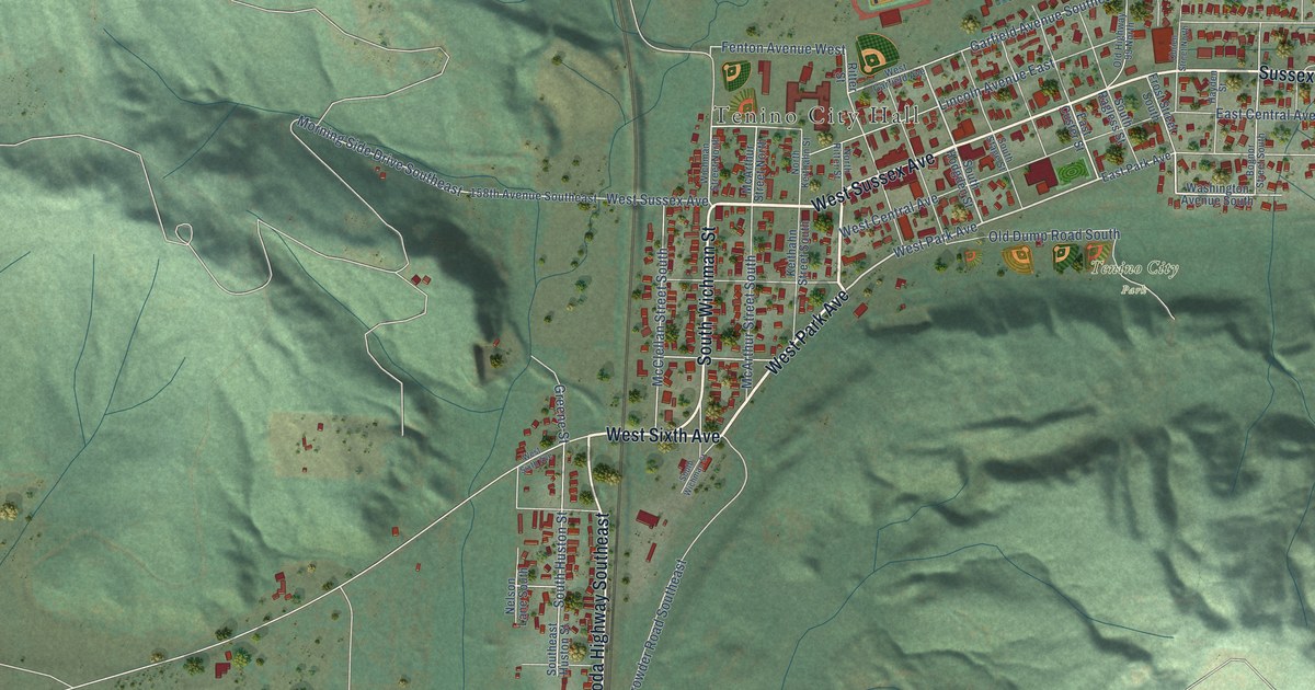 Map of Tenino, Washington in 2026