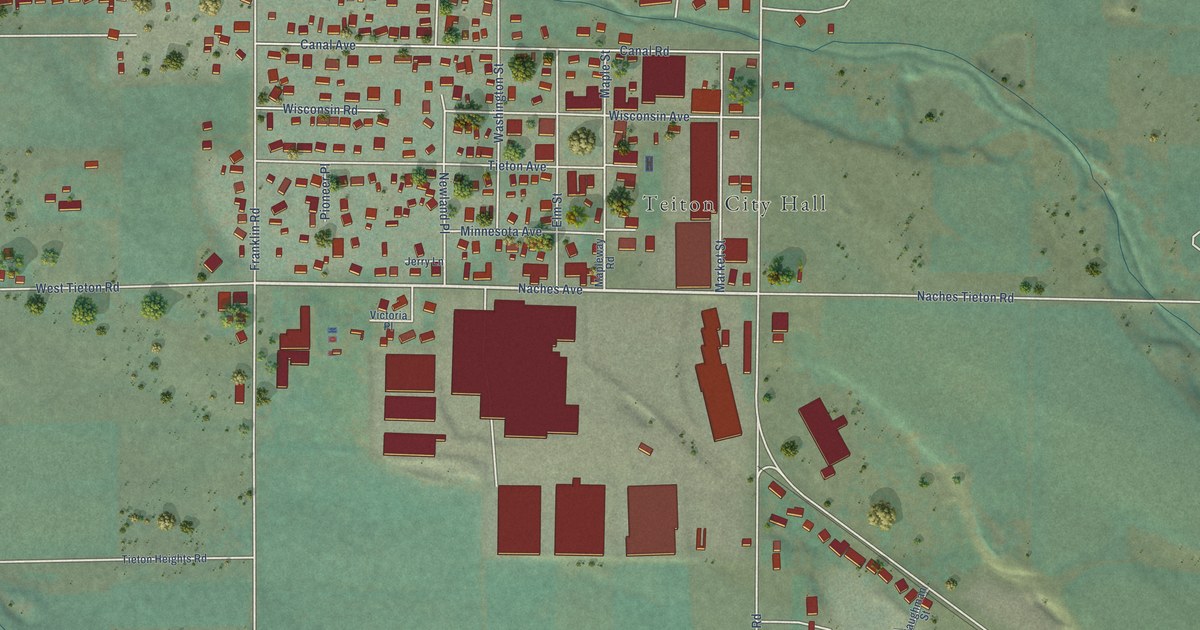 Map of Tieton, Washington in 2026