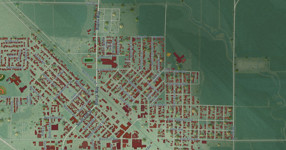 Map of Toppenish, Washington in 2026