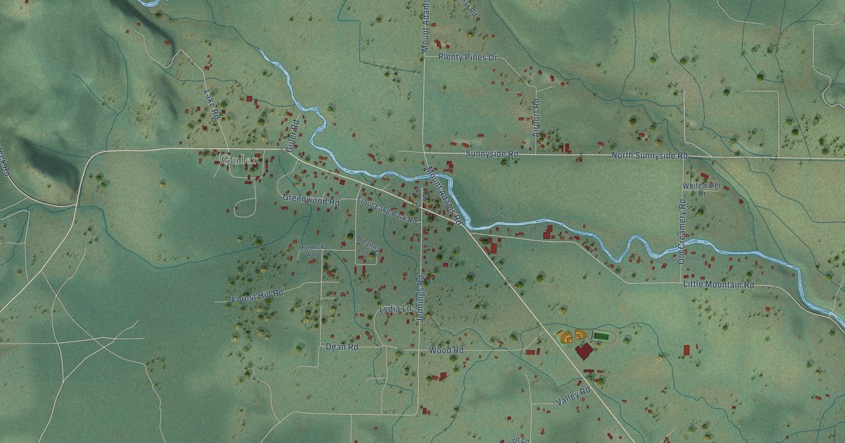 Map of Trout Lake, Washington in 2026