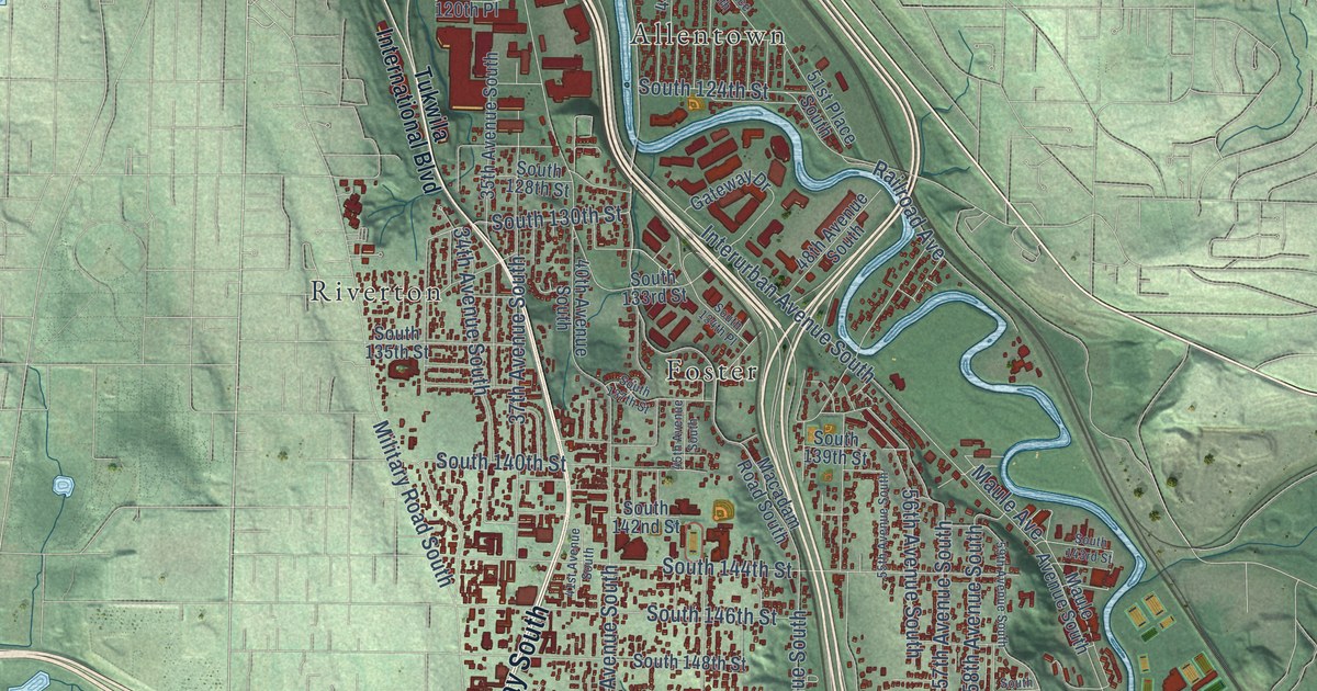 Map of Tukwila, Washington in 2026