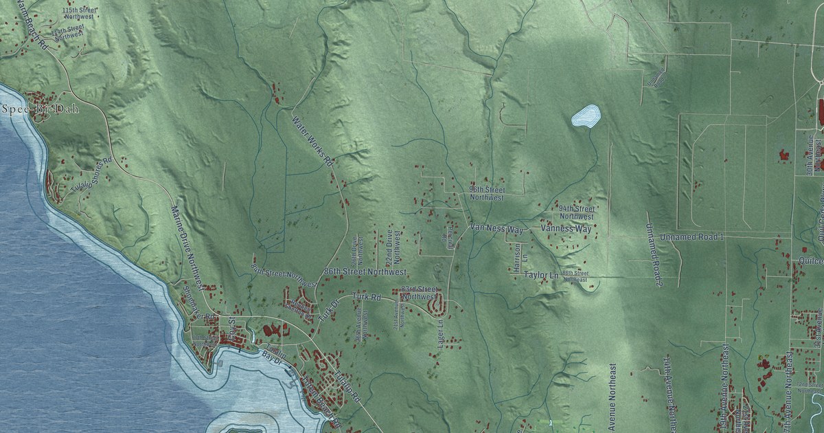 Detailed Map of Tulalip, Washington