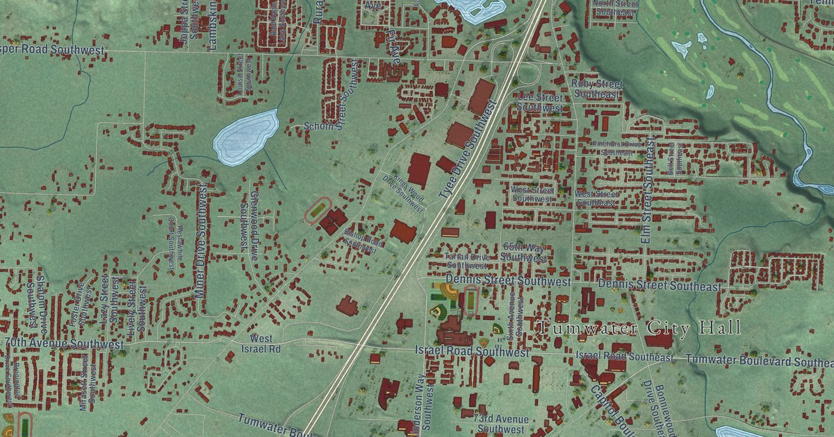 Map of Tumwater, Washington in 2026