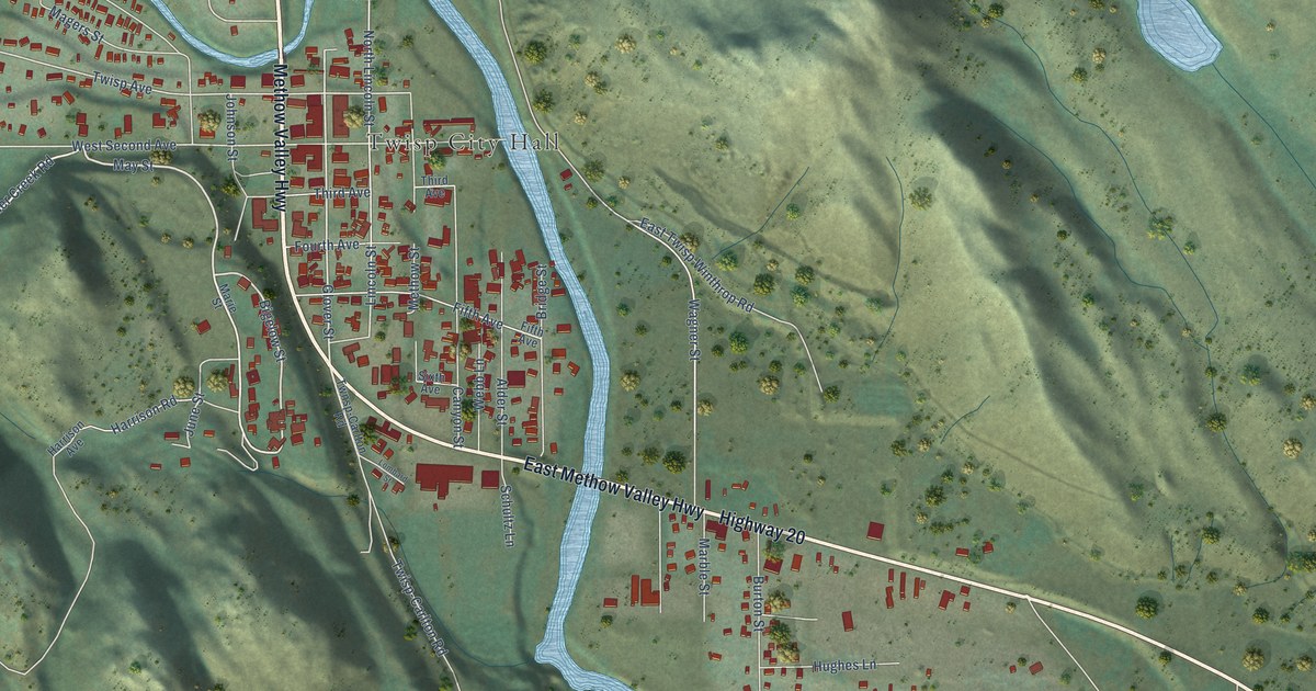 Map of Twisp, Washington in 2026