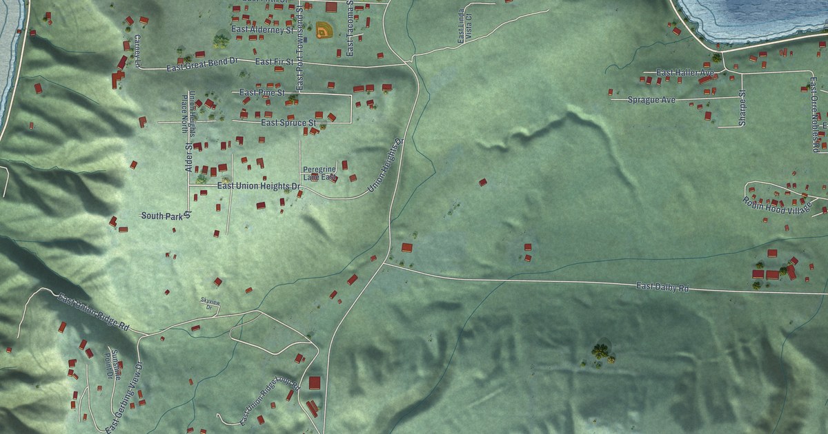Map of Union, Washington in 2026