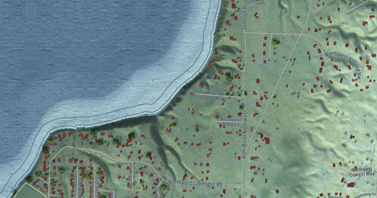Detailed Map of Vinland, Washington