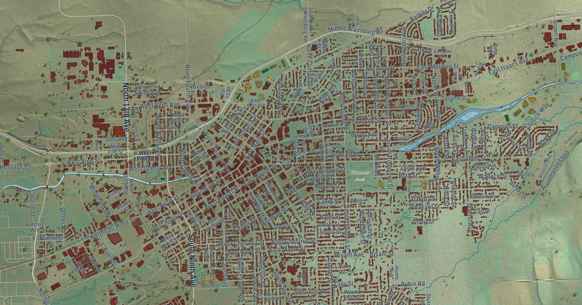 Map of Walla Walla, Washington in 2026