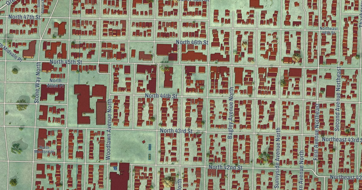 Detailed Map of Wallingford, Washington