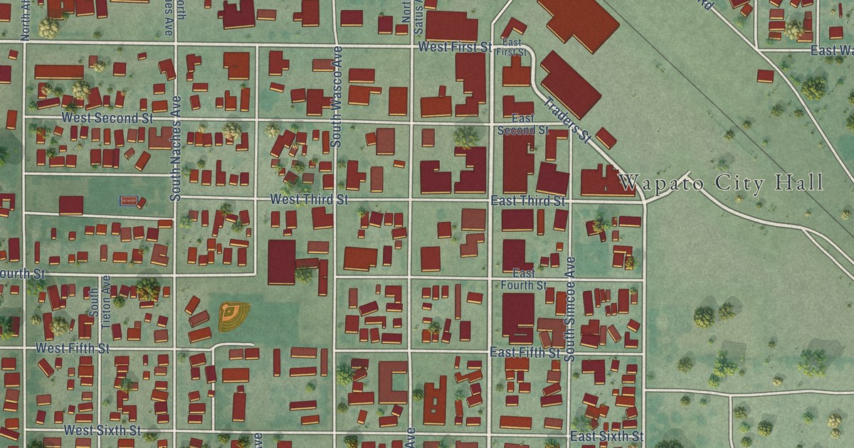 Map of Wapato, Washington in 2026