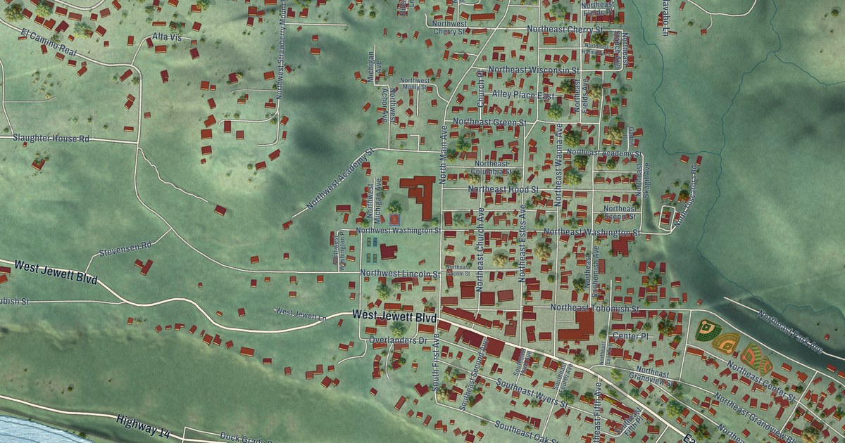 Map of White Salmon, Washington in 2026