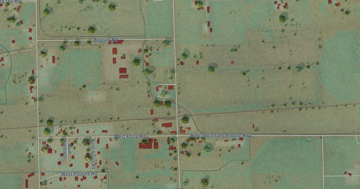 Detailed Map of Whitstran, Washington