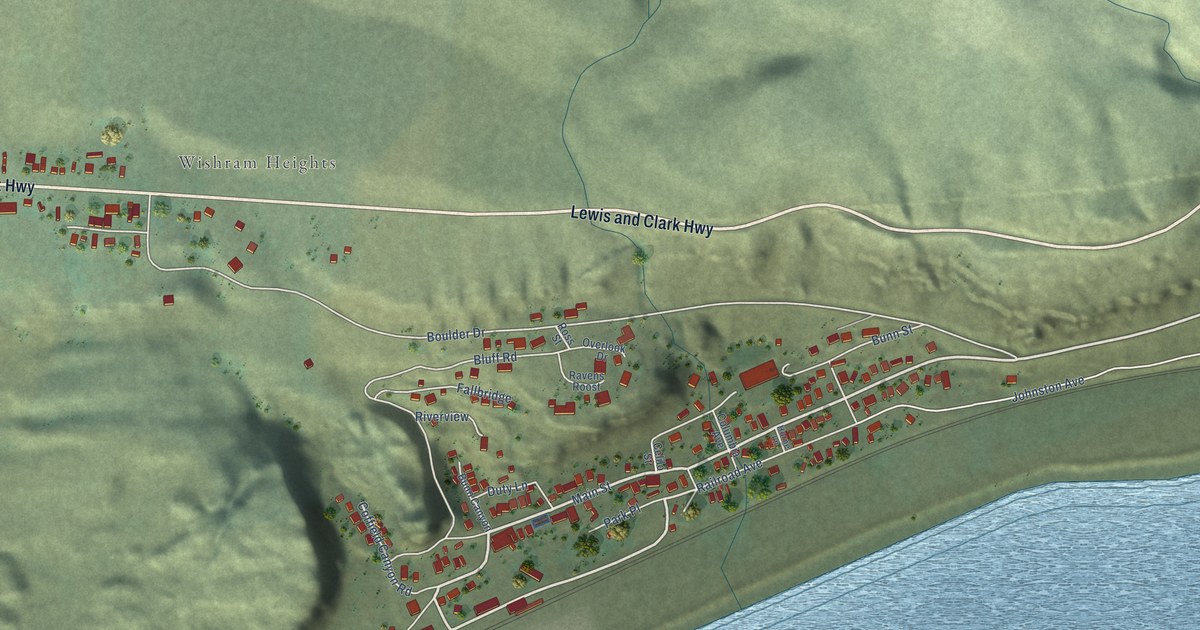 Map of Wishram, Washington in 2026
