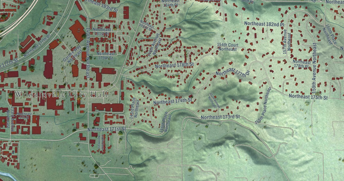 Map of Woodinville, Washington in 2026