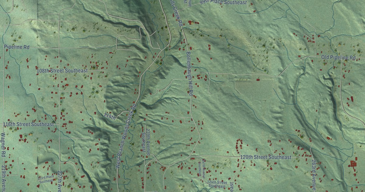 Map of Woods Creek, Washington in 2026