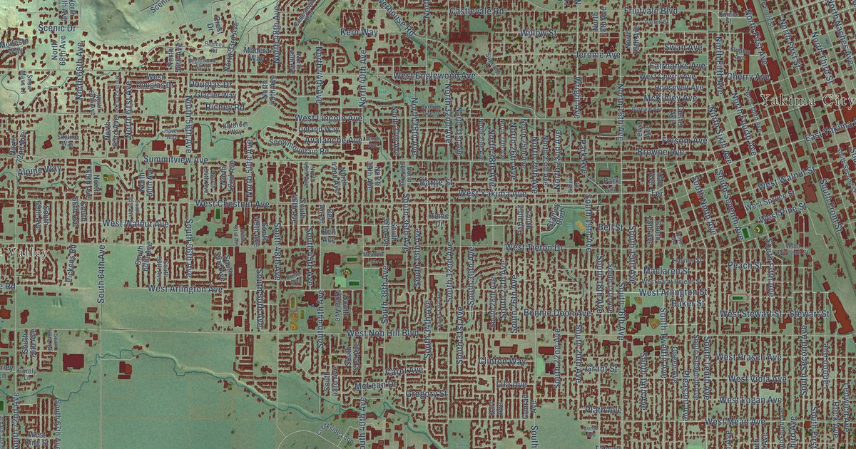 Map of Yakima, Washington in 2026