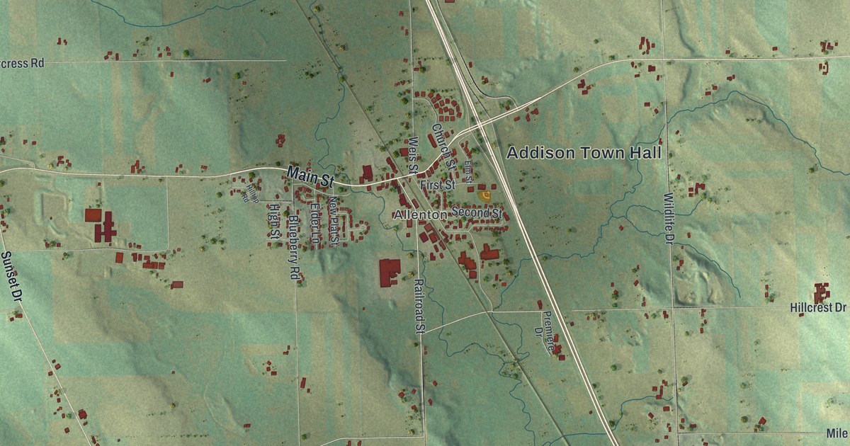 Map of Addison, Wisconsin in 2026