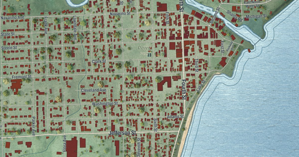 Map of Algoma, Kewaunee County, Wisconsin in 2026