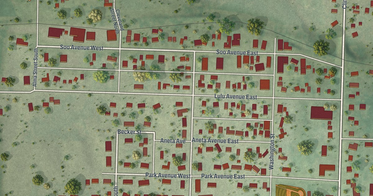 Map of Almena Village, Wisconsin in 2026