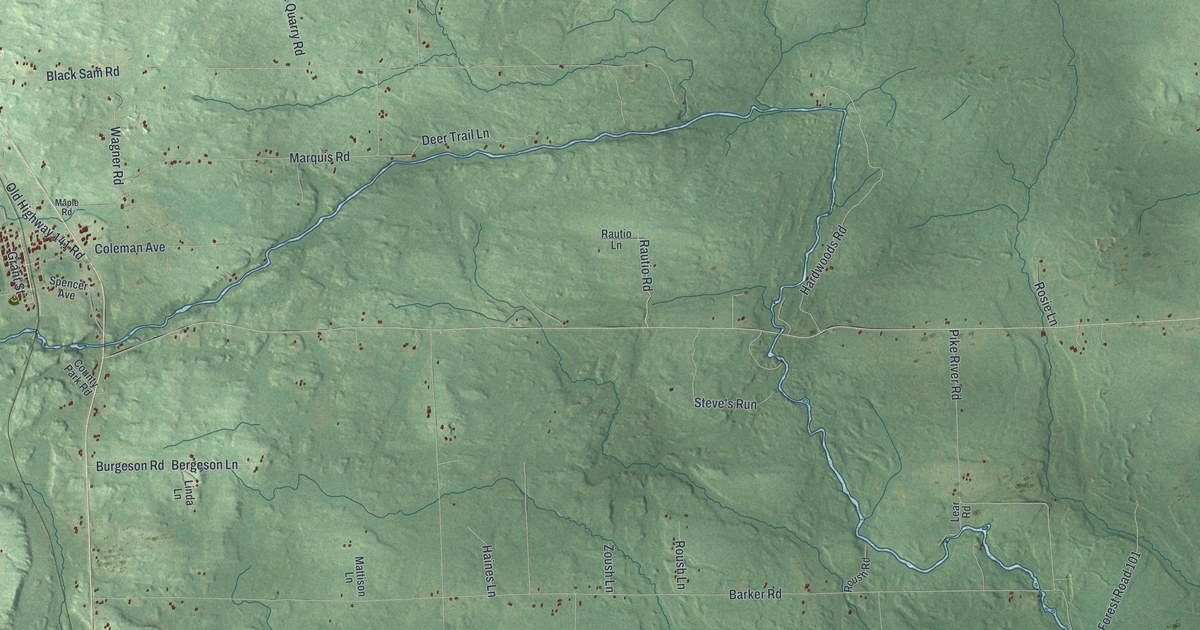 Map of Amberg, Wisconsin in 2026