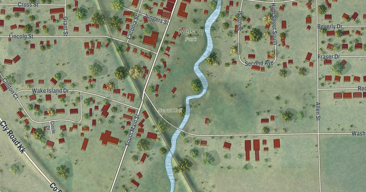 Map of Amherst Village, Wisconsin in 2026