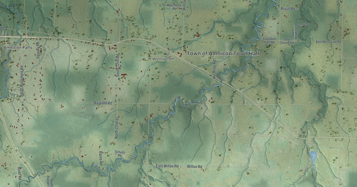 Map of Amnicon, Wisconsin in 2026