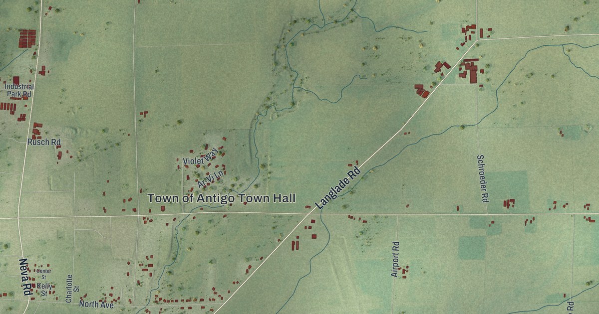 Map of Antigo Town, Wisconsin in 2026