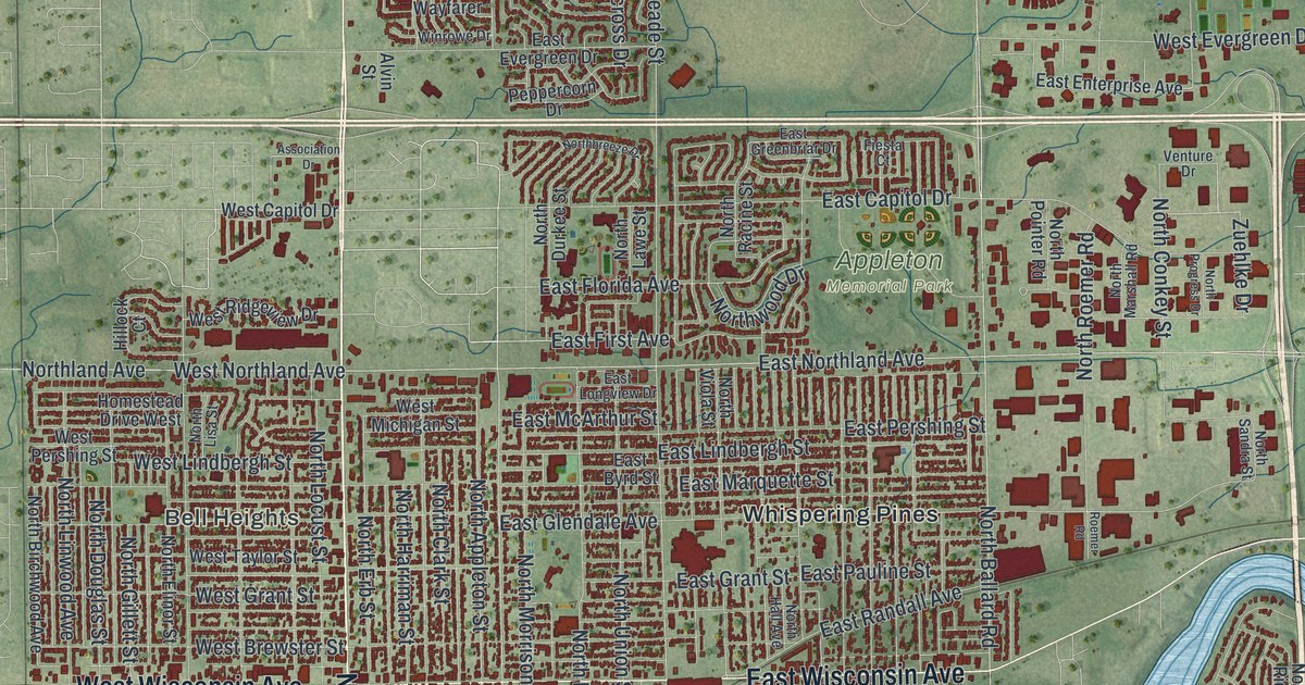 Map of Appleton, Wisconsin in 2026