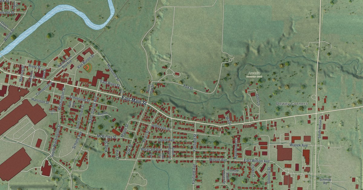 Map of Arcadia City, Wisconsin in 2026