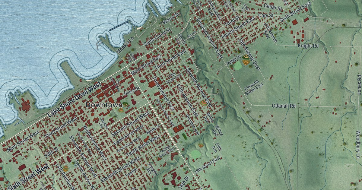 Map of Ashland City, Wisconsin in 2026