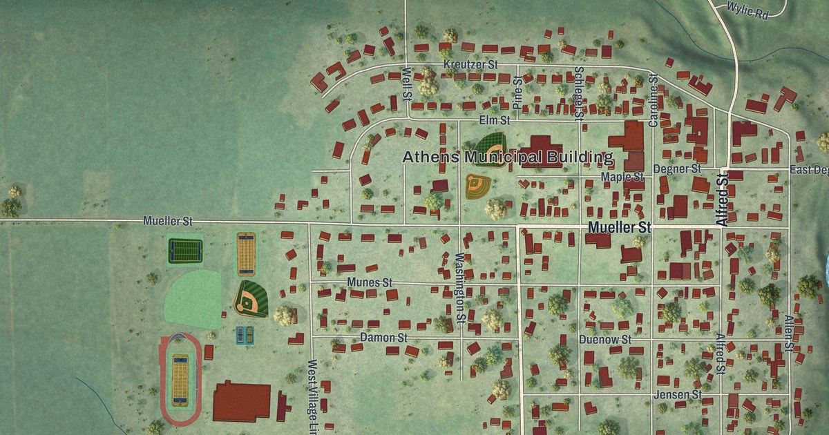 Map of Athens, Wisconsin in 2026