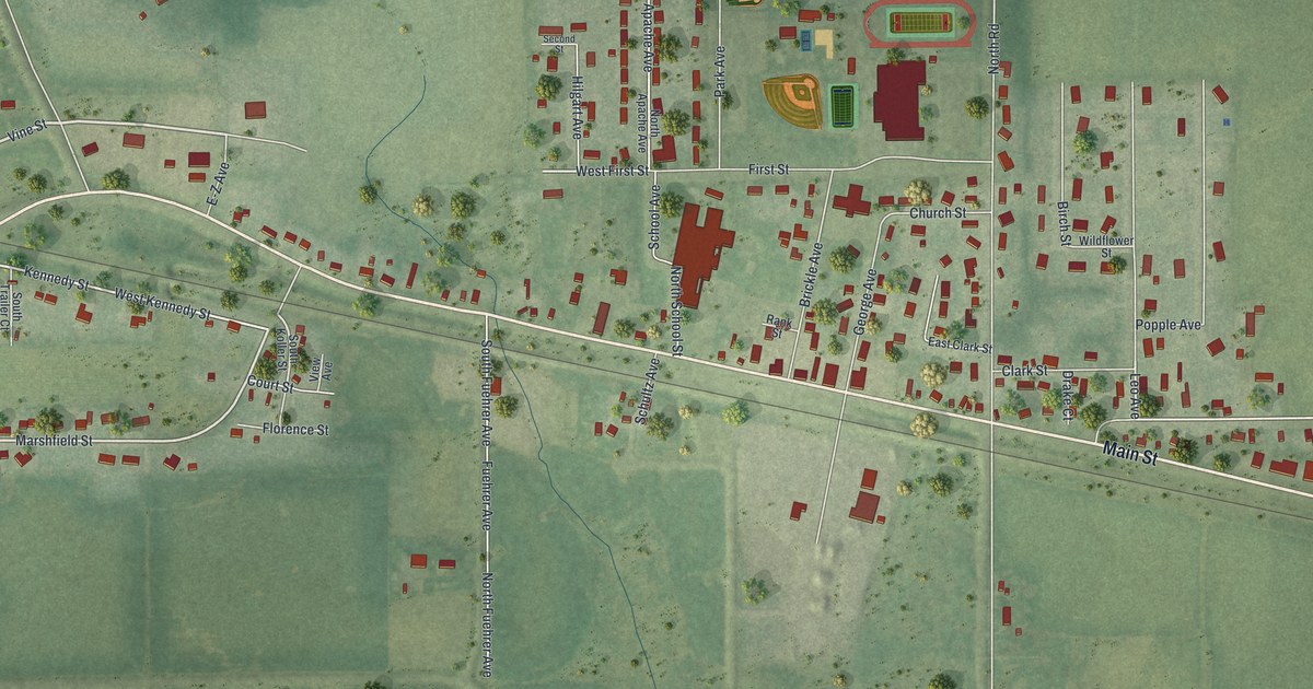 Map of Auburndale Village, Wisconsin in 2026