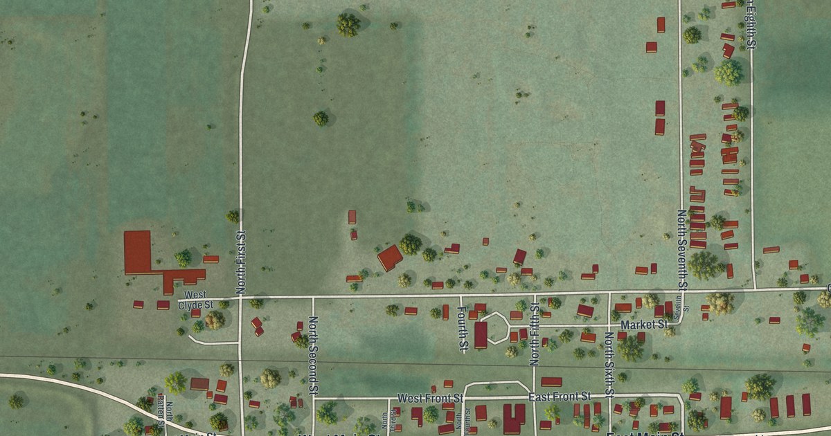 Map of Avoca, Wisconsin in 2026