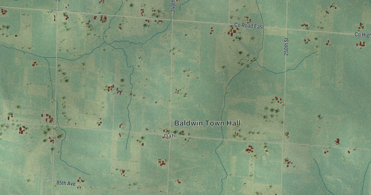 Map of Baldwin Town, Wisconsin in 2026
